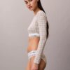 Camiseta sin tirantes de manga larga con forro ligero de algodón Modal Bralette Icon