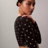 Camiseta sin tirantes de manga larga con forro ligero de algodón Modal Bralette Icon