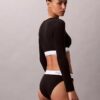 Camiseta sin tirantes de manga larga con forro ligero de algodón Modal Bralette Icon
