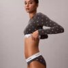 Camiseta sin tirantes de manga larga con forro ligero de algodón Modal Bralette Icon