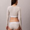 Camiseta sin tirantes de manga larga con forro ligero de algodón Modal Bralette Icon