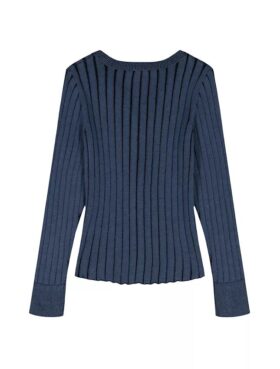 Cardigan ajustado de canalé ancho para niñas