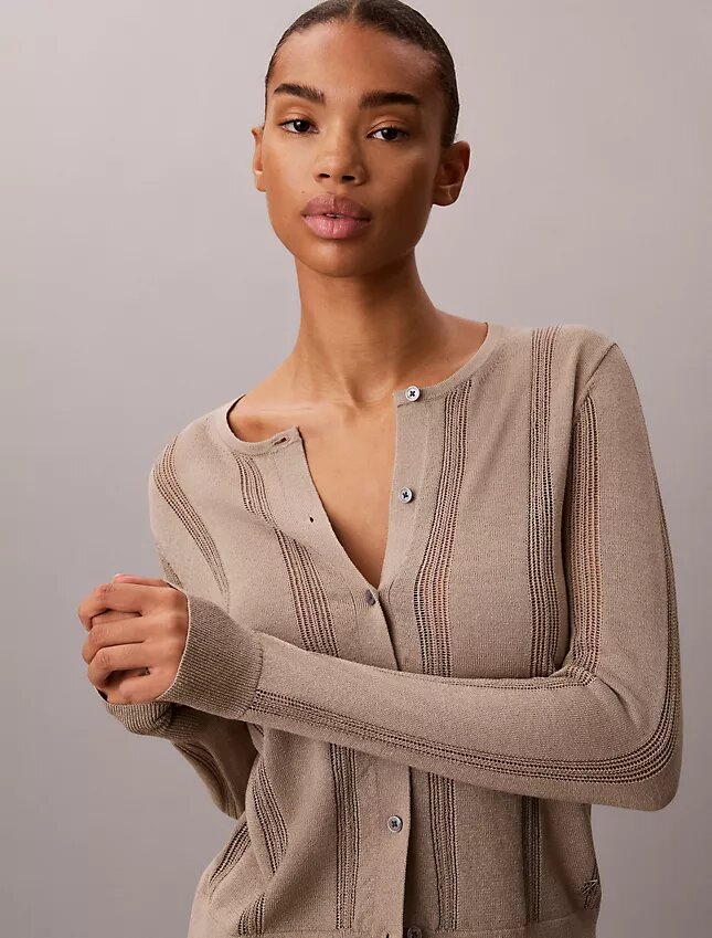 Cardigan de mezcla de lino Cardigan de mezcla de lino