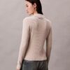 Cardigan de punto elástico de mezcla de lana merino y lurex