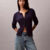 Cardigan de punto trenzado