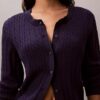 Cardigan de punto trenzado