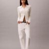 Cardigan polo de punto acanalado de algodón suave Cardigan polo de punto acanalado de algodón suave