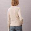 Cardigan polo de punto acanalado de algodón suave Cardigan polo de punto acanalado de algodón suave