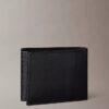 Cartera delgada de tres pliegues con logotipo en relieve y tarjetero Cartera delgada de tres pliegues con logotipo en relieve y tarjetero
