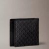 Cartera doble con emblema y tarjetero Cartera doble con emblema y tarjetero