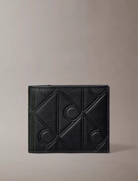 Cartera doble con logotipo en relieve Cartera doble con logotipo en relieve