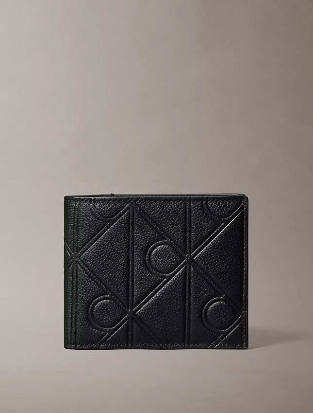 Cartera doble con logotipo en relieve Cartera doble con logotipo en relieve