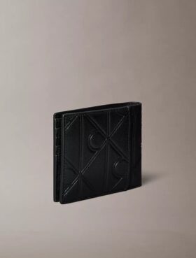 Cartera doble con logotipo en relieve Cartera doble con logotipo en relieve