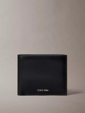 Cartera doble con logotipo en relieve y tarjetero Cartera doble con logotipo en relieve y tarjetero