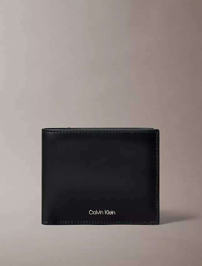 Cartera doble con logotipo en relieve y tarjetero Cartera doble con logotipo en relieve y tarjetero
