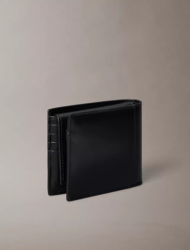 Cartera doble con logotipo en relieve y tarjetero Cartera doble con logotipo en relieve y tarjetero