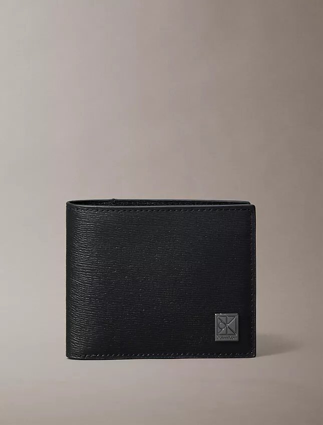Cartera doble con logotipo y compartimento para monedas Cartera doble con logotipo y compartimento para monedas