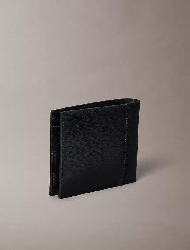 Cartera doble con logotipo y compartimento para monedas Cartera doble con logotipo y compartimento para monedas
