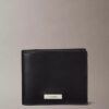 Cartera doble con placa con logotipo Cartera doble con placa con logotipo