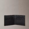 Cartera doble con placa con logotipo Cartera doble con placa con logotipo