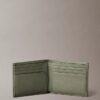 Cartera doble de cuero con textura de guijarros Cartera doble de cuero con textura de guijarros