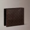 Cartera plegable con el logotipo del emblema en toda la superficie y bolsillo para monedas Cartera plegable con el logotipo del emblema en toda la superficie y bolsillo para monedas