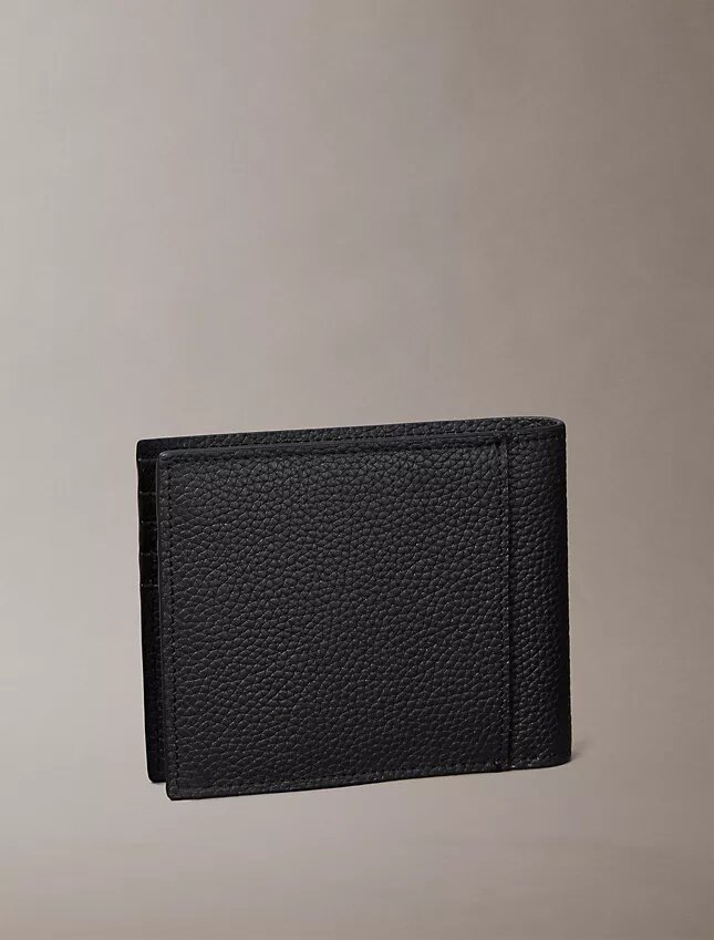 Cartera plegable con logotipo en relieve metalizado Cartera plegable con logotipo en relieve metalizado