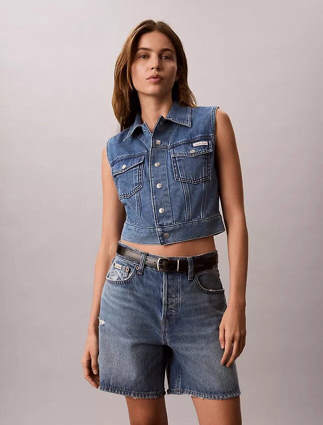 Chaleco sin mangas de Denim Chaleco sin mangas de Denim