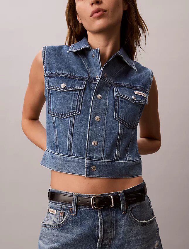 Chaleco sin mangas de Denim Chaleco sin mangas de Denim
