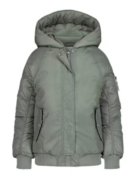 Chaqueta acolchada con mangas raglán para niñas Chaqueta acolchada con mangas raglán para niñas