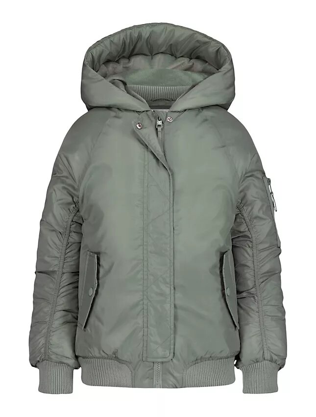 Chaqueta acolchada con mangas raglán para niñas Chaqueta acolchada con mangas raglán para niñas