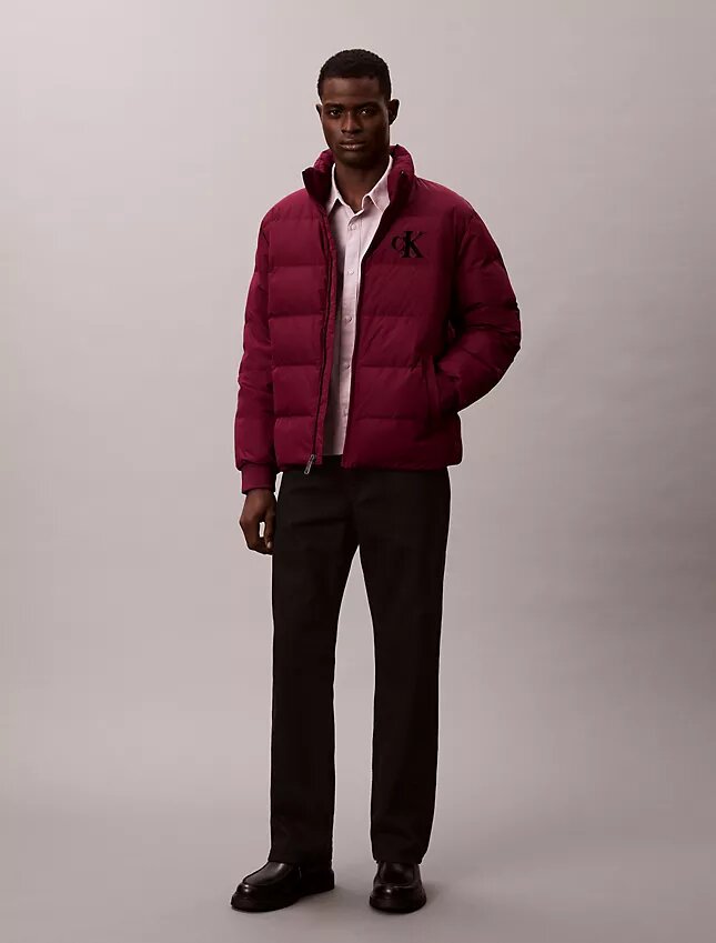 Chaqueta acolchada con monograma de chenilla Chaqueta acolchada con monograma de chenilla