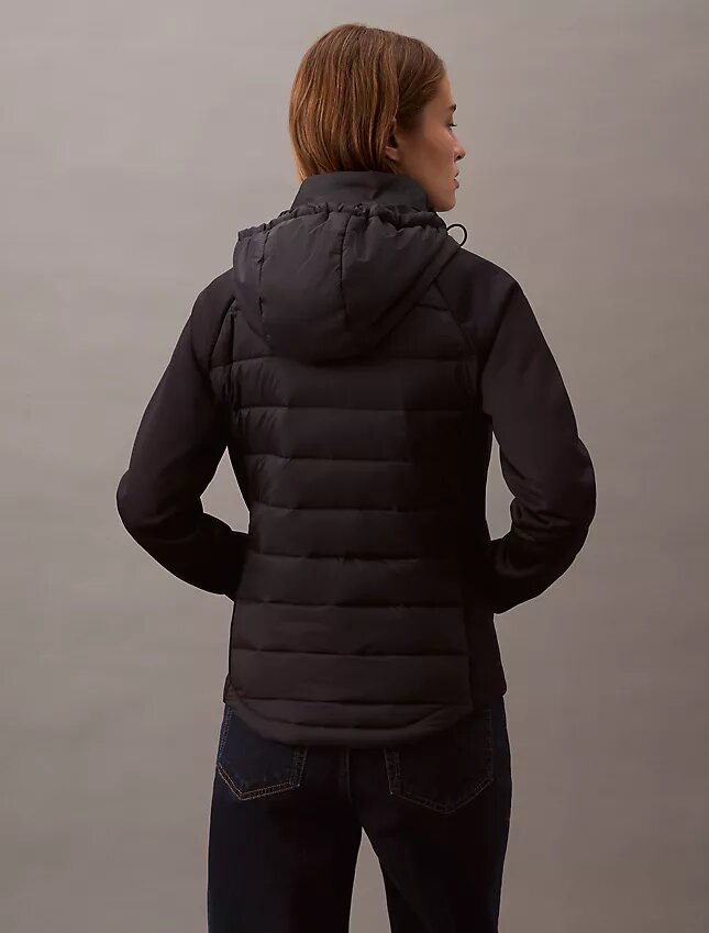 Chaqueta acolchada de materiales mixtos Chaqueta acolchada de materiales mixtos