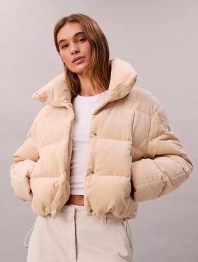 Chaqueta acolchada de pana