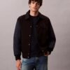 Chaqueta bomber de algodón y nailon estilo universitario Chaqueta bomber de algodón y nailon estilo universitario