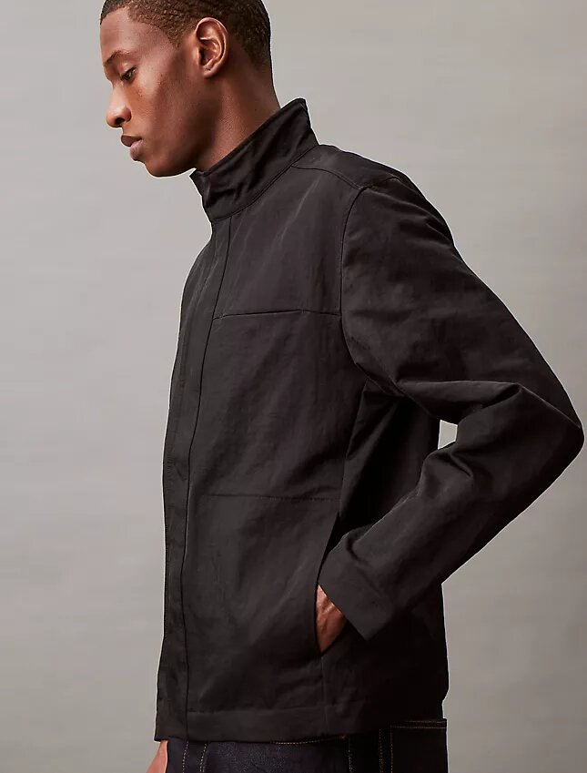 Chaqueta de campo de nailon arrugado Chaqueta de campo de nailon arrugado