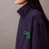 Chaqueta de nylon con cremallera y bloques de color Chaqueta de nylon con cremallera y bloques de color