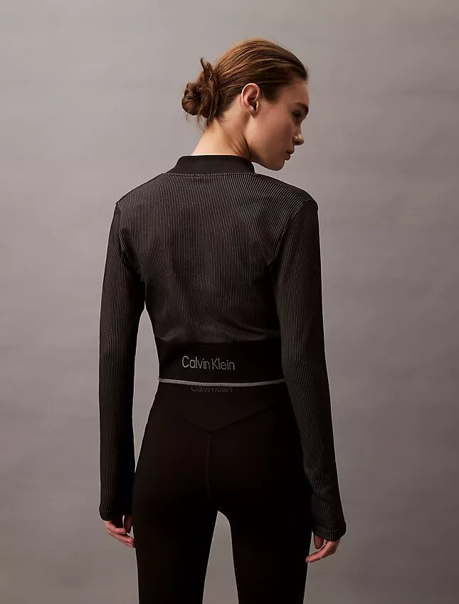 Chaqueta deportiva corta de canalé Chaqueta deportiva corta de canalé