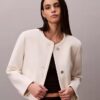 Chaqueta estructurada sin cuello
