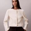 Chaqueta estructurada sin cuello