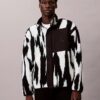 Chaqueta holgada con cuello alto y estampado Sherpa Chaqueta holgada con cuello alto y estampado Sherpa