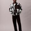 Chaqueta holgada con cuello alto y estampado Sherpa Chaqueta holgada con cuello alto y estampado Sherpa