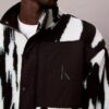 Chaqueta holgada con cuello alto y estampado Sherpa Chaqueta holgada con cuello alto y estampado Sherpa