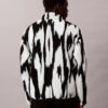 Chaqueta holgada con cuello alto y estampado Sherpa Chaqueta holgada con cuello alto y estampado Sherpa