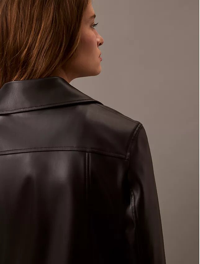 Chaqueta motera de imitación de cuero Chaqueta motera de imitación de cuero