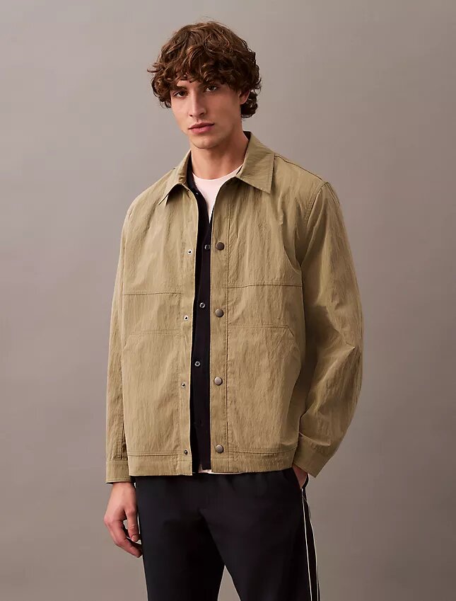 Chaqueta tipo camisa clásica de mezcla de nylon Chaqueta tipo camisa clásica de mezcla de nylon