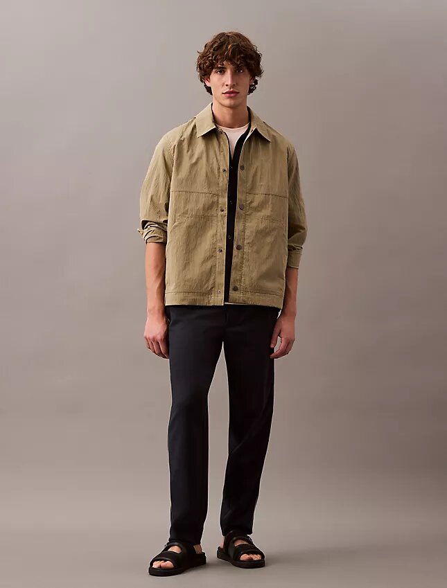 Chaqueta tipo camisa clásica de mezcla de nylon Chaqueta tipo camisa clásica de mezcla de nylon