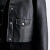 Chaqueta tipo camisa de imitación de cuero