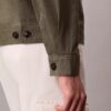Chaqueta tipo camisa de lino y algodón