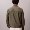 Chaqueta tipo camisa de lino y algodón